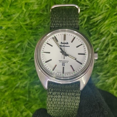 Vintage HMT Kohinoor 38mm White Dial Hand-Winding Mechanical Watch Refurbished