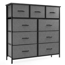 OLIXIS Dresser for Bedroom, 9 Storage Drawers, Wide Fabric Closet Chests Orga...