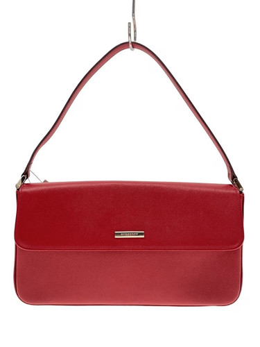 BURBERRY handbag, leather, red, plain.