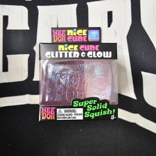 Needoh Nice Cube Glitter Glow Fidget Nee Doh Ice Cube - Purple Free Shipping