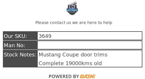 Ford Mustang 2016 Coyote V8 Door Card Trim Set - image 3 of 4