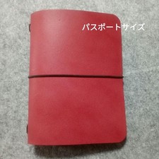 Oil tanned Genuine leather notebook cover with 3 notebooks Passport size