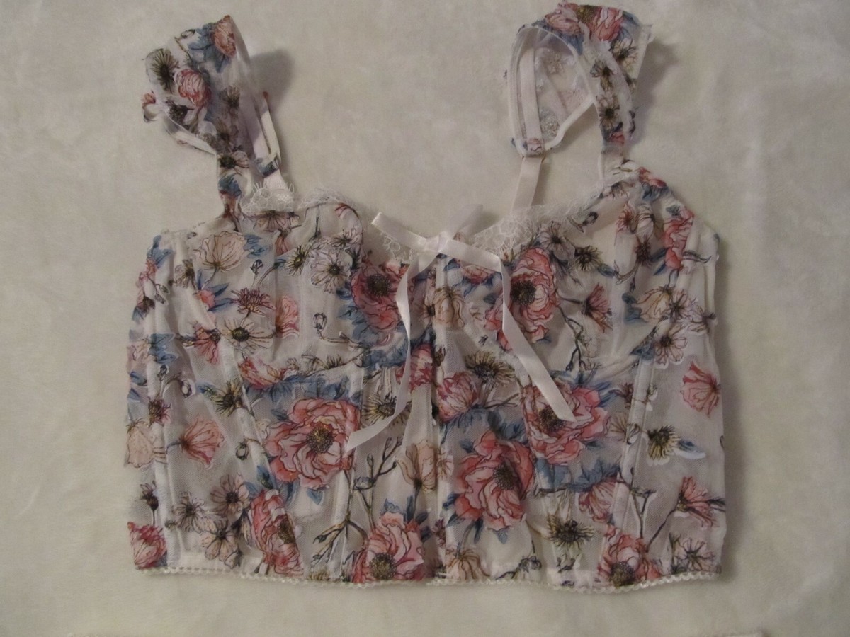 Secret Dream Dream Angels Unlined Bra Top In White NIP