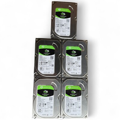 Lot of 5 - Seagate Barracuda 500GB 3.5'' 7200 RPM SATA III  Hard Drive ST500DM009