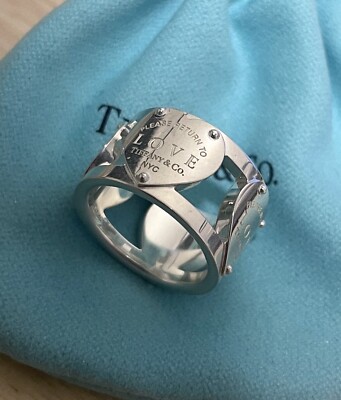 Tiffany & Co. Return NY T&co Sterling Silver 925 Wide Love Band
