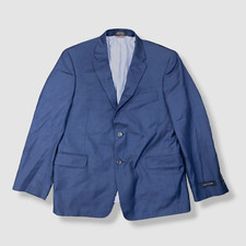  640 Tommy Hilfiger Mens Blue Modern-Fit Wool 2-Piece Jacket Pants Suit Size 42S