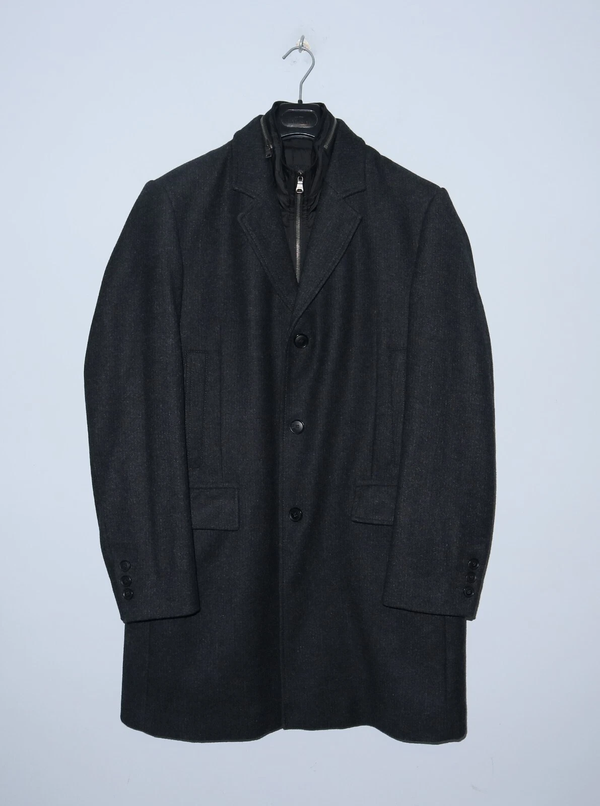 HUGO BOSS Mens Szoran Insulated Winter Wool Coat Jacket Size 50 US40R