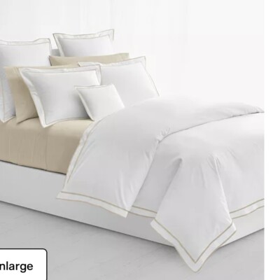 Lauren Ralph Lauren Spencer Duvet Cover Full Queen White Flax