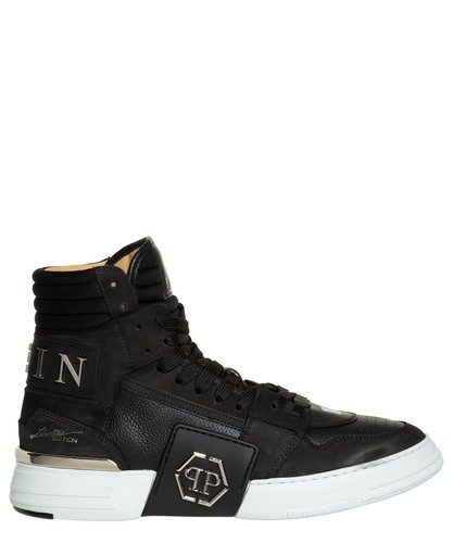 Philipp Plein Men's Hi - Top TM High-Top Sneakers - Black - Hi-Top Sneakers - 8