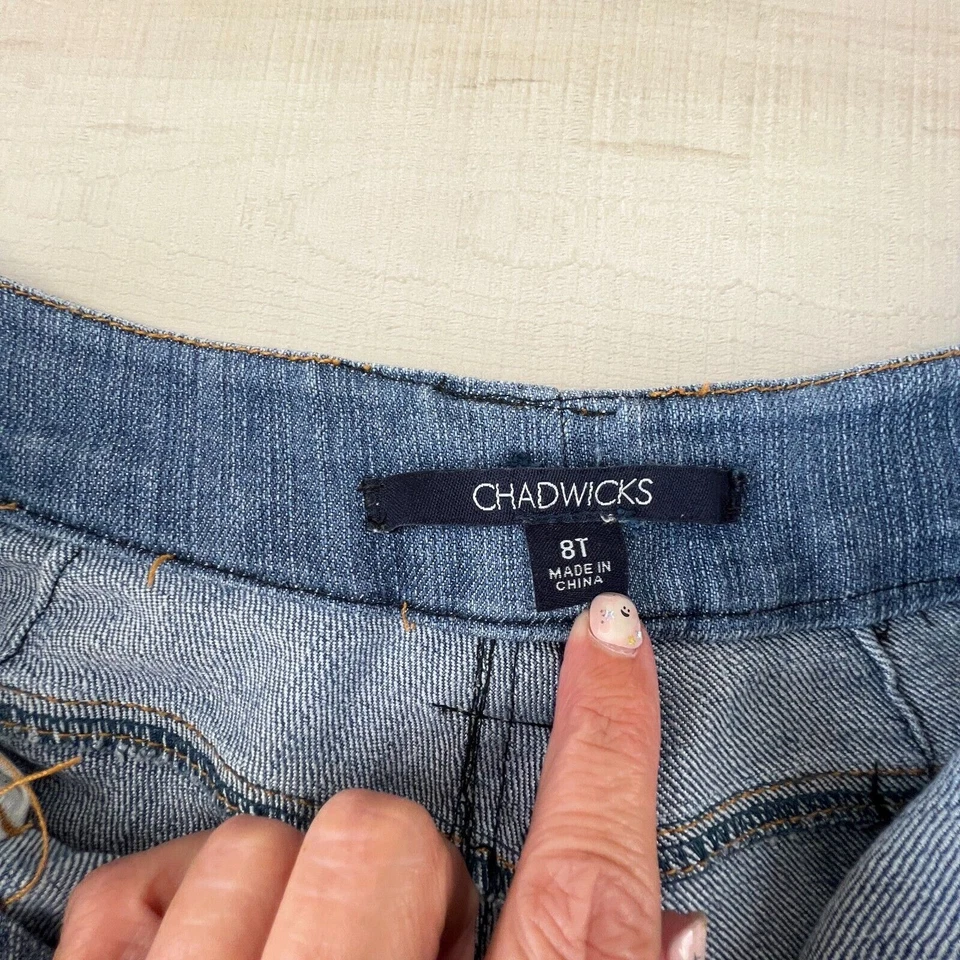 Pantalones cortos de mezclilla para mujer Chadwicks 8T cortes de mezclilla hágalo usted mismo bordes deshilachados desgastados Foto 4 de 4