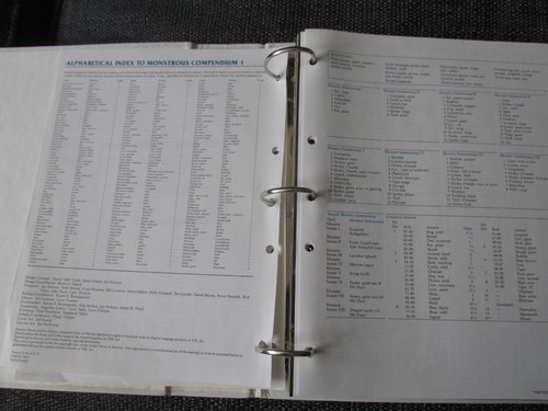 TSR AD&D 2E MONSTROUS COMPENDIUM FOLDER MC 1 & 2 VGC 2102 2103 DUNGEON DRAGON HB - Zdjęcie 4 z 8