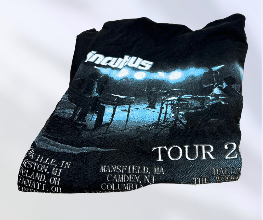 2011 INCUBUS CONCERT T SHIRT BLACK BLUE IF NOT NOW WHEN TOUR BAND