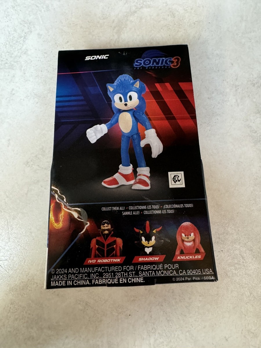 Jakks Pacific Sonic 3 The Movie 2.5” Sonic The Hedgehog Action