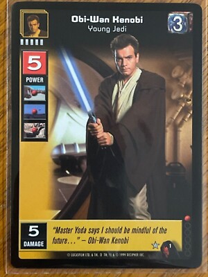 Star Wars Young Jedi Ccg Menace Of Darth Maul Obi-wan Kenobi, Young Jedi