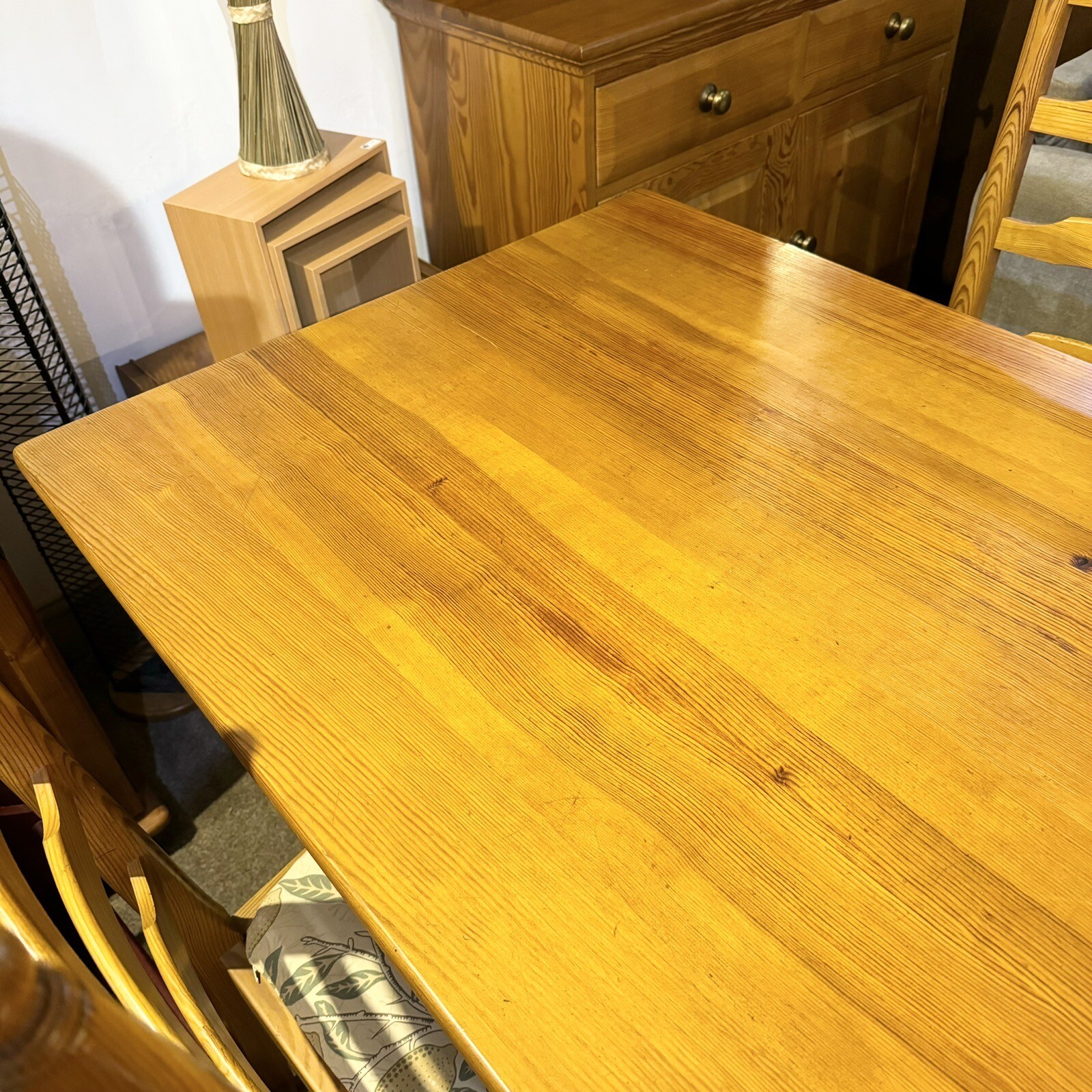 Vintage Ercol Refectory Dining/Kitchen Table & 4 Ladderback Chairs eBay