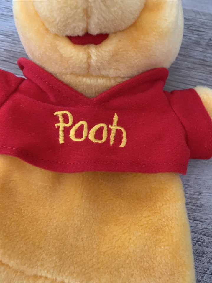 Vintage Disney Mattel Arcotoys Winnie The Pooh Bear Hand Puppet Plush Toy 8.5" - Imagem 4 de 4