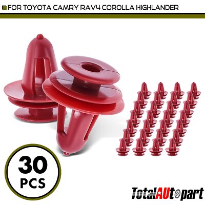 30Pcs Cowl Vent Screen & Door Trim Panel Retainer Clip for Toyota 9.5 mm Nylon