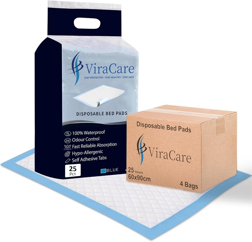 100 x Incontinence Bed Pads | 60x90 cm | Incontinence Bed Sheets (4 Packs of 25) - Image 2 of 4