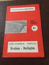 Wrexham v Darlington football programme 18/12/65