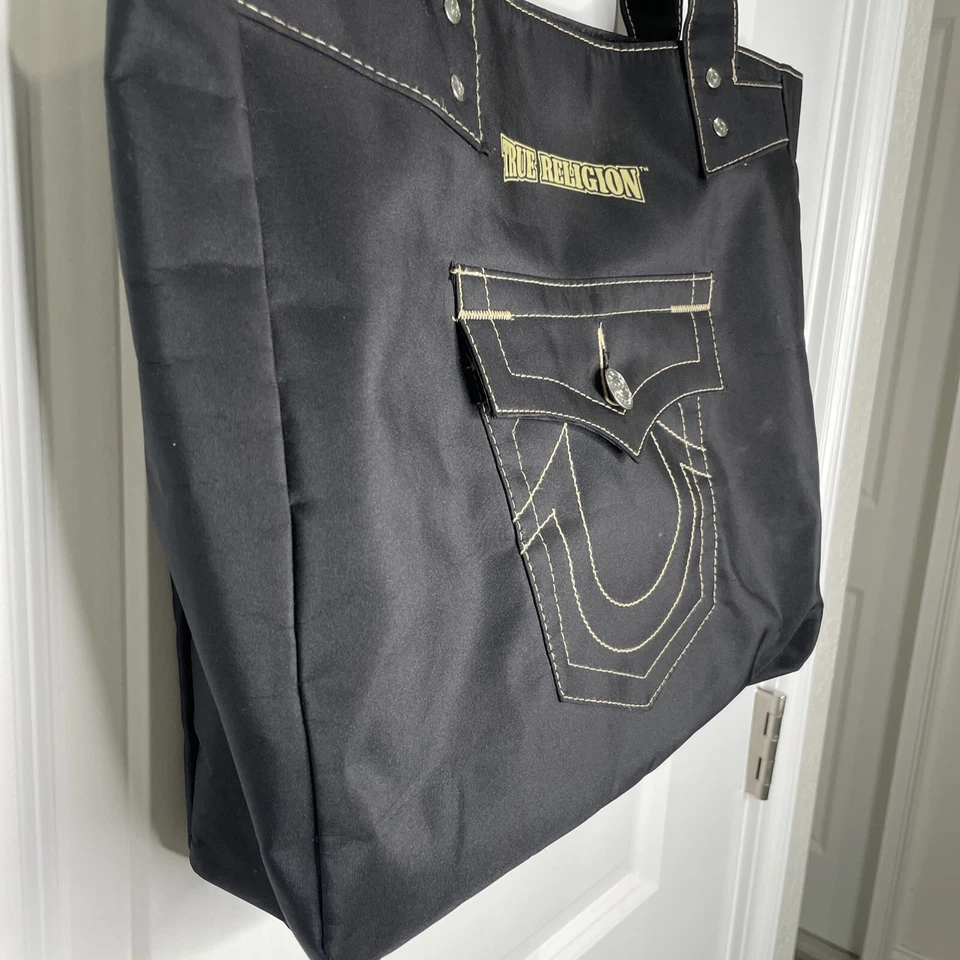 Bolsa tote True Religion ferradura preta - Imagem 4 de 4