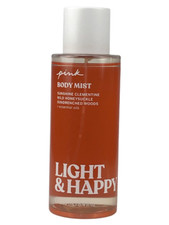 VICTORIA  S SECRET PINK LIGHT  HAPPY FRAGRANCE BODY MIST SPRAY SPLASH 8.4 oz NEW