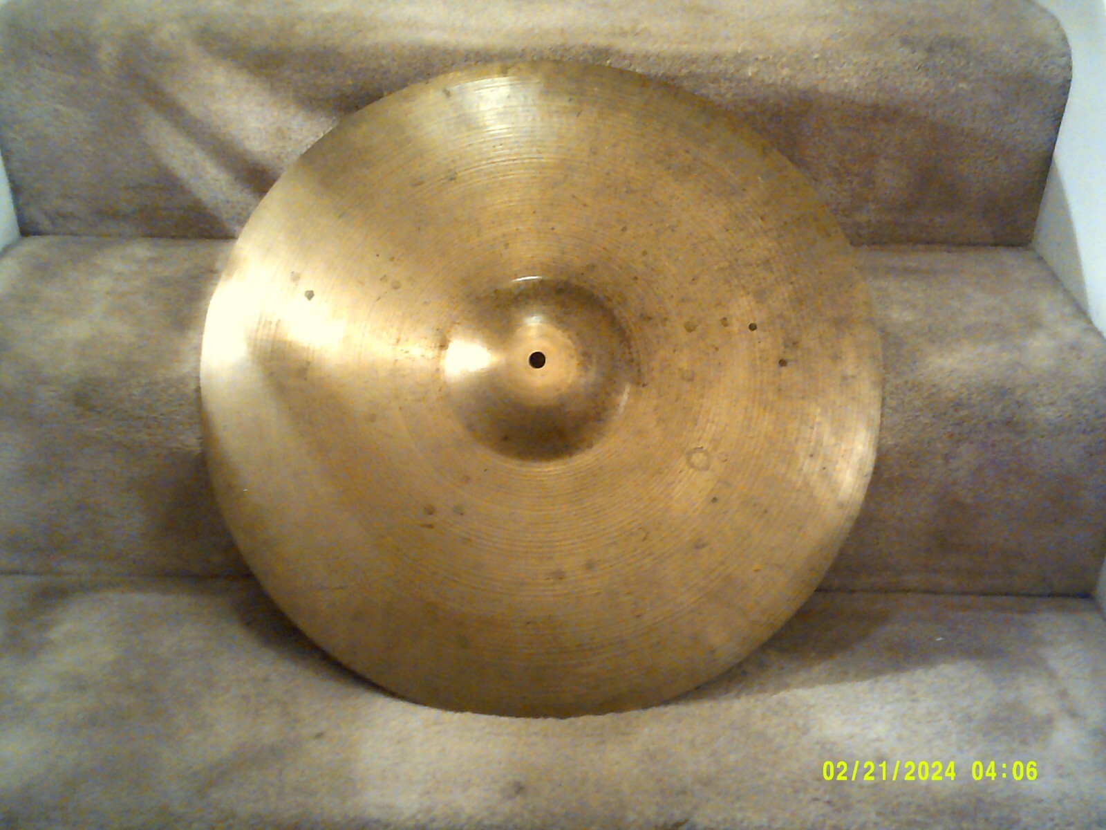 Vintage Zildjian Avedis 21 Inch Ride Cymbal, 1960s Era, Original