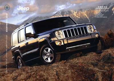 Jeep Commander Preisliste 2007 4/07 D price list prijslijst liste de prix cennik