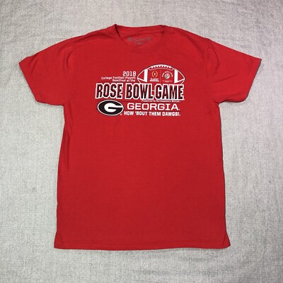 Georgia Bulldogs Football T Shirt Adult Medium 2018 Rose Bowl