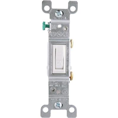 (100)- Leviton White 15 Amp 120V Toggle Single Pole Switch 1451-2WCP
