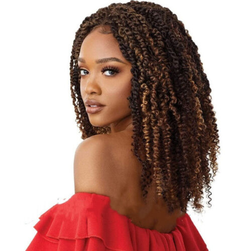 Long Ombre Brown Twist Crochet Braids Wig Synthetic Braiding Dreadlock Wigs Safe - Picture 1 of 7