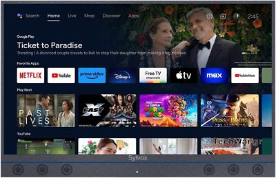SYLVOX 43'' Smart Outdoor TV 4K UHD Built-in 6 Subwoofer Speaker Android HDR TV