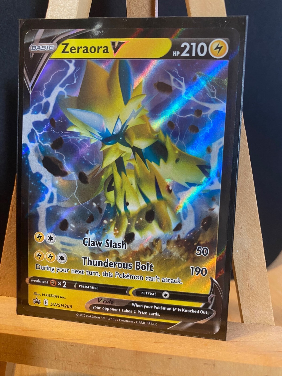 Pokemon Zeraora V SWSH263 Black Star Promo Holo NM