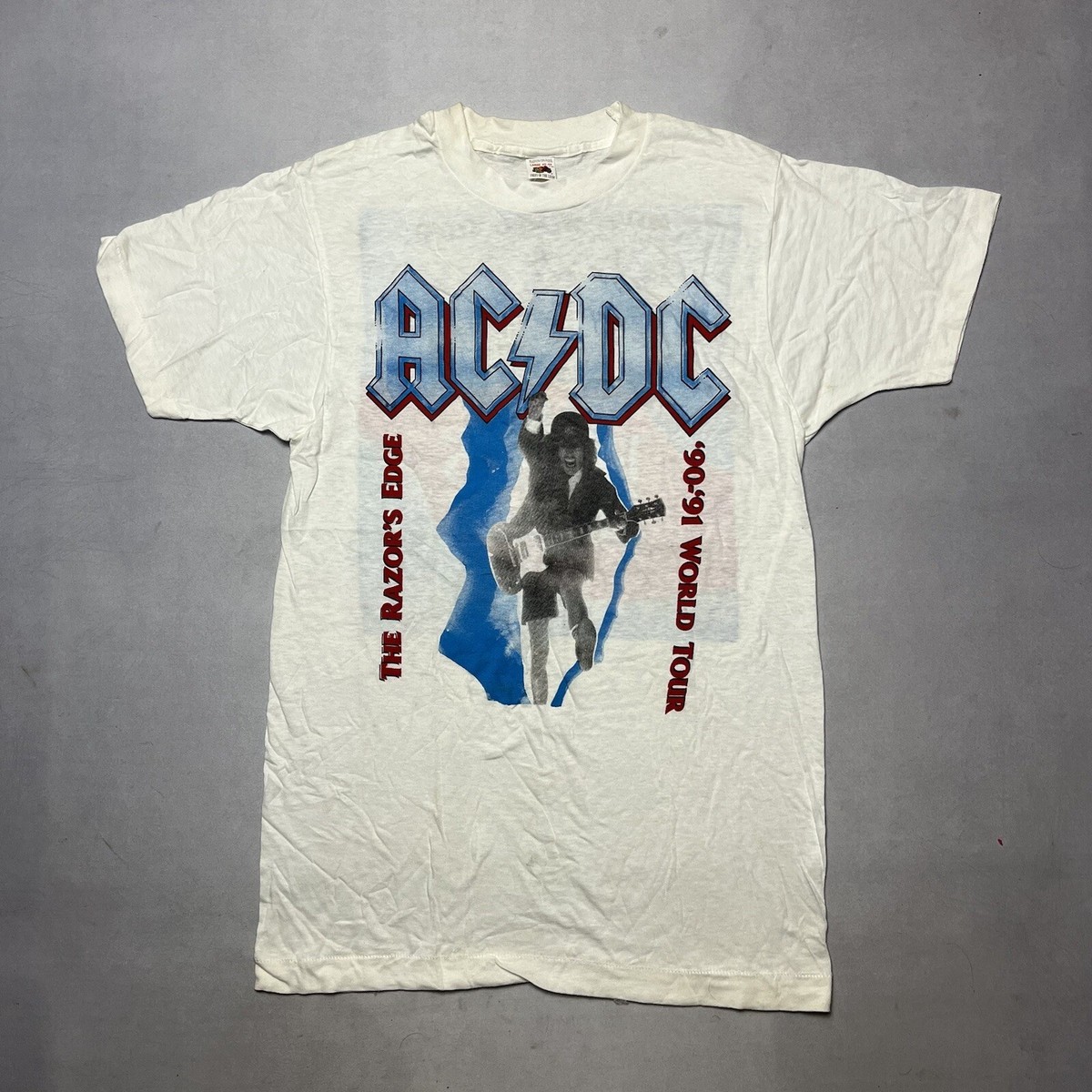 Vintage 90s AC/DC Razors Edge Single Stitch T Shirt L | eBay