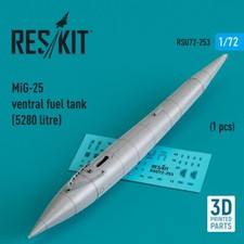 1/72 ResKit RSU72-0253 MiG-25 ventral fuel tank 5280 litre  1 pcs  3D Printed