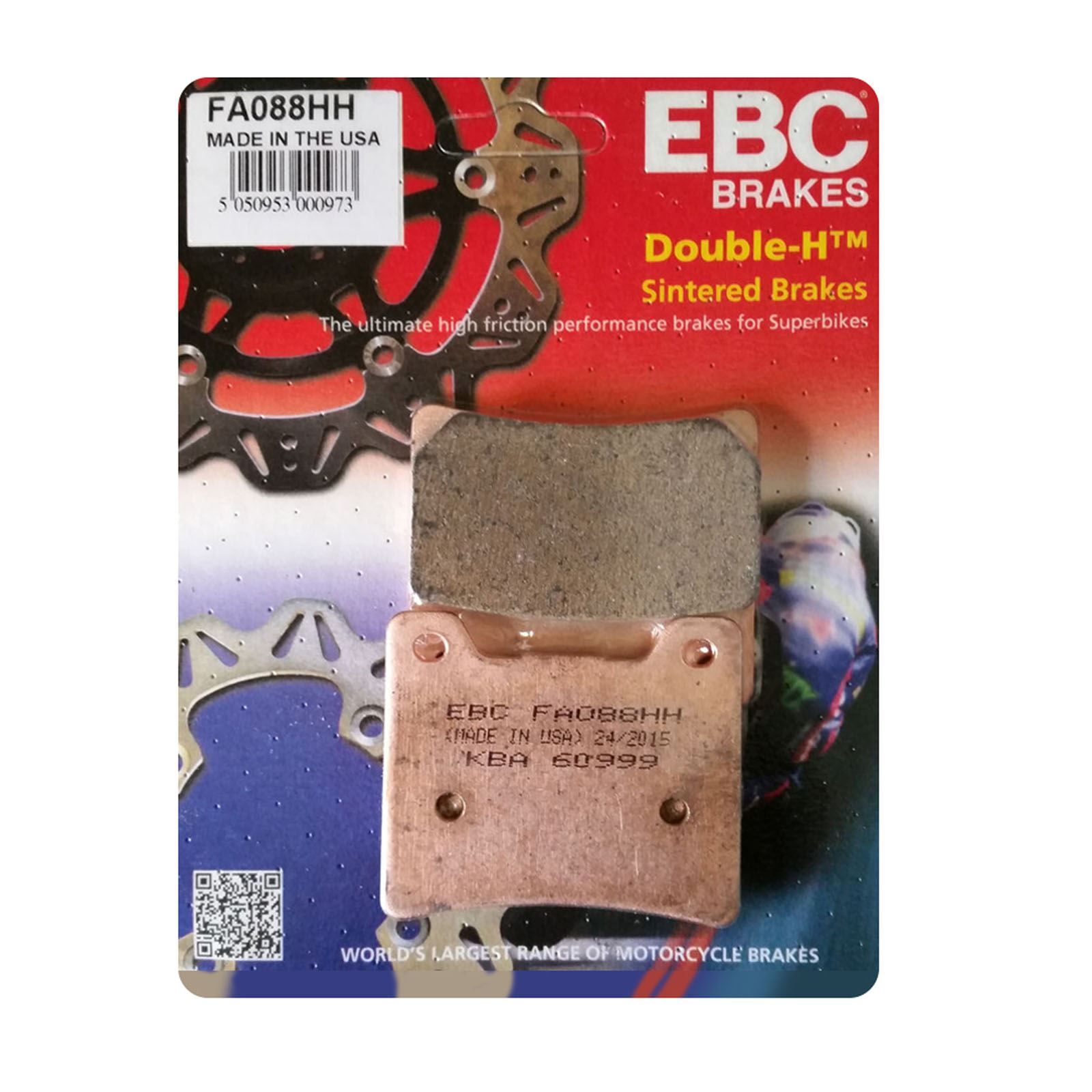 EBC FA088HH Sintered Bike Brake Pads for Yamaha YZF 750 R 93-98