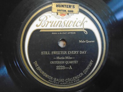 Criterion Quartet Still Sweeter every day Brighten corner Brunswick 2223 EE+