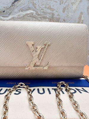 Louis Vuitton Louise Champagne Gold Pochette Chain Bag | eBay
