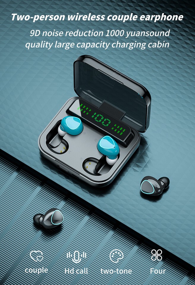 For iPhone 14 15 16 Plus/Pro Max 2Pair Wireless Bluetooth 5.1 Earphone