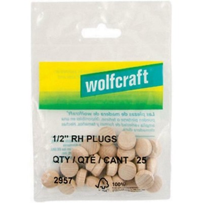 Wolfcraft 3957405 0.5 in. Natural Round Head Plug