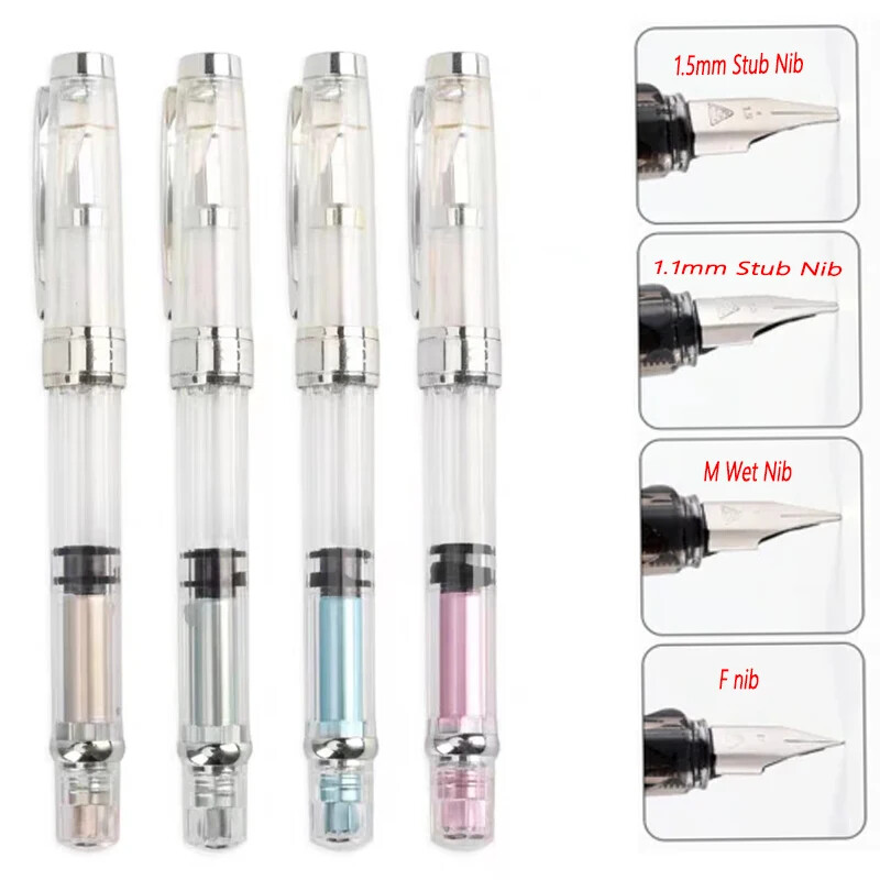 Yongsheng 3008 Fountain Pen Piston Ink Pen EF/F/M/Stub Nib