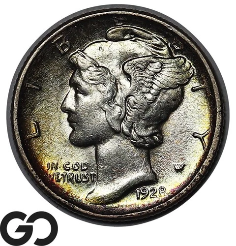 1928-D Mercury Dime, Tough Choice BU++ Better Date