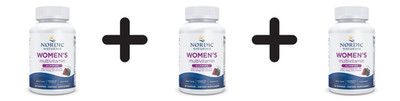 3 x Nordic Naturals Women's Multivitamin Gummies, Mixed Berry - (416,39 EUR/kg)