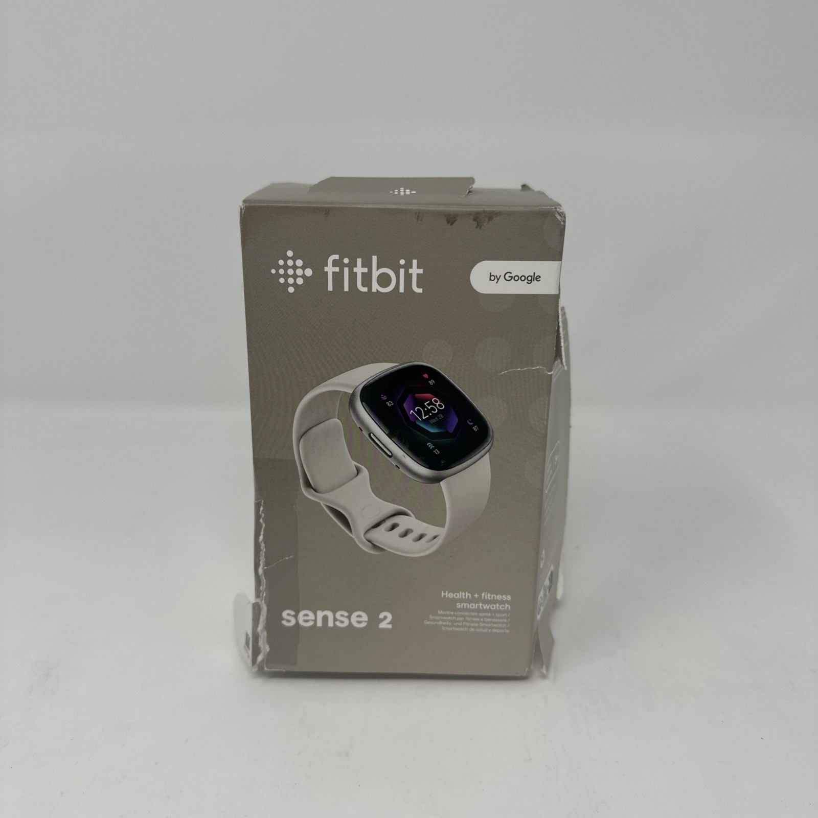 Fitbit Sense 2 Activity Tracker - Lunar White/Platinum Aluminum