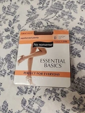 No Nonsense Pantyhose Size D Suntan Sheer Toe Essential Basics Reinforced Panty