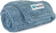 Petami Fluffy Waterproof Dog Blanket for Couch and Bed, Reversible Sherpa Pet Th
