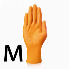 50Pcs 8Mil Thick Nitrile Gloves for Heavy Machinery and Home Gardens, with Textu