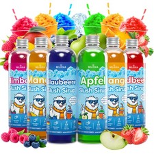 Belissia Slush Eis Sirup Set 6x250ml Konzentrat - für Slush-Eis & Wassereis