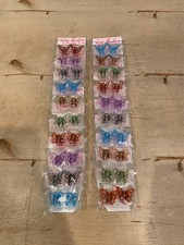 Multicolor Rhinestones Butterfly Tiny Hair Claw - Sz: 0.6" - 1 pack 20 pcs