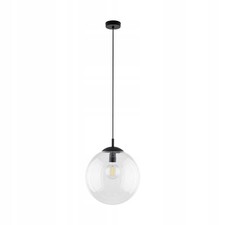 Image of Esme 3268 Pendant Light, Clear Glass Shade, E27 Bulb, Max 15w