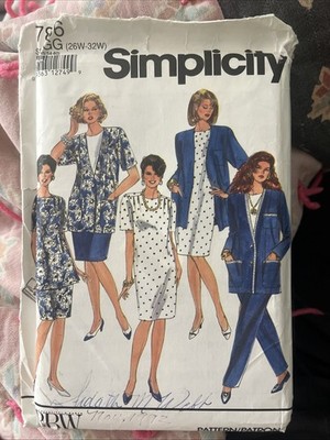 SIMPLICITY 7896 WOMEN'S PLUS SIZE WARDROBE PANTS TOP SKIRT JACKET 26W-32W UC